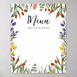 Kleine Wildblume über das "Way Fall Menu" Poster