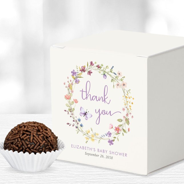 Kleine Wildblume Watercolor Kindermädchendusche Geschenkschachtel (Von Creator hochgeladen)