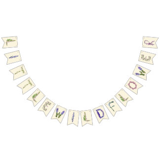 Kleine Wildblume Wimpelkette