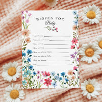 Kleine Wildblume wünscht sich Baby Keepake Card