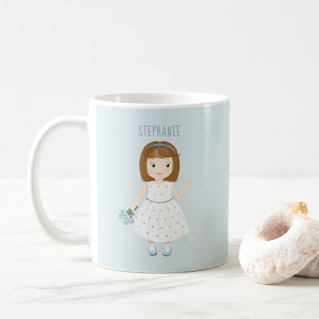 Kleine Wildblume zum Geburtstag Kaffeetasse (Mit Donut)