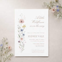 Kleine Wildblumen-Aquarell-Blumen-Baby-Party