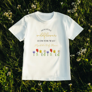 Kleine Wildblumen-Baby-Party T-Shirt