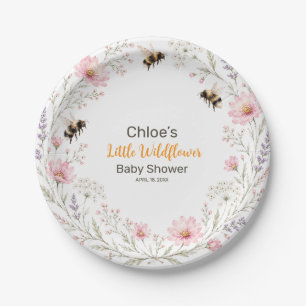 Kleine Wildblumen-Biene-Baby-Party-Papier Pappteller