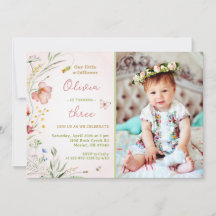 Kleine Wildblumen-Blumen-Baby-Mädchen-Geburtstagsf