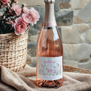 Kleine Wildblumen-Blumen-Rosa-Schleife Mädchen Bab