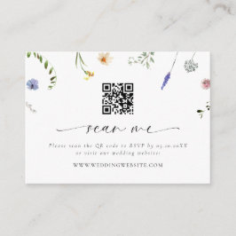 Kleine Wildblumen Hochzeiten QR Code UAWG Begleitkarte