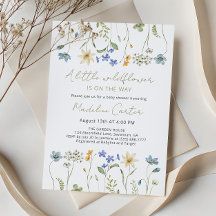 Kleine Wildblumen-Minimalist-Floral-Baby-Party