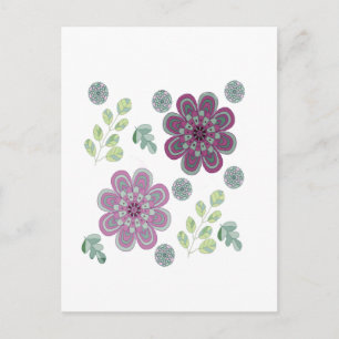 Kleine wilde Blume in Lavender Postkarte