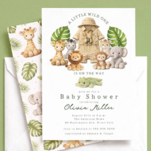 Kleine wilde Einladung zur Babyparty