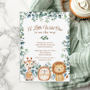 Kleine Wilde:r Animals Boy Girl Baby Shower  Einladung