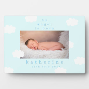Kleine Wolke Pastellblau Fotoplatte