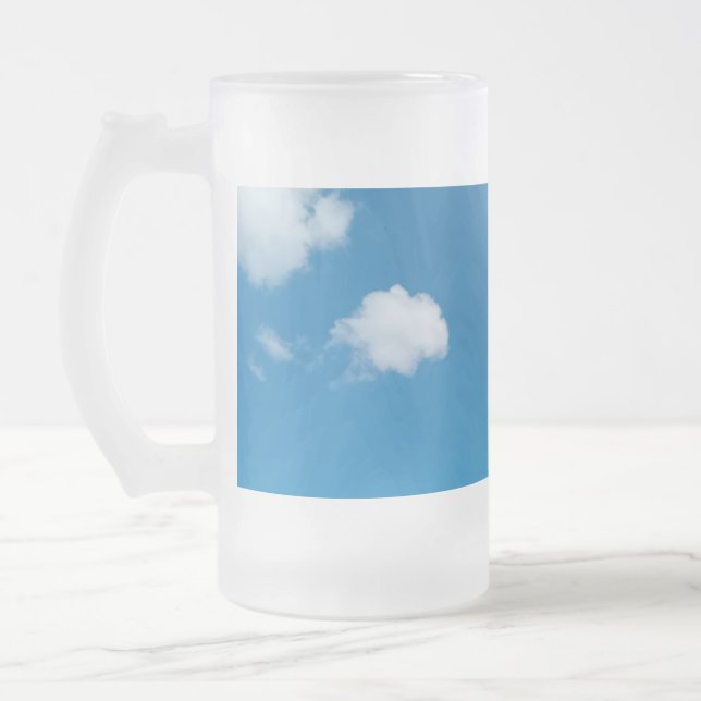 Kleine Wolkenflecken Mattglas Bierglas (Links)