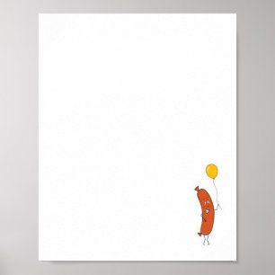 kleine Wurst, süße Wurst Thema Poster
