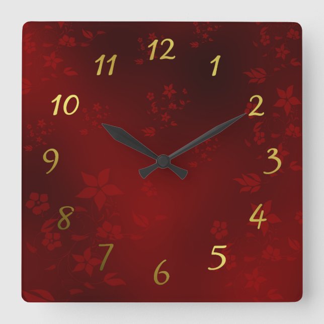 kleine zarte asiatische Blume auf festlicher Uhr (Vorderseite)