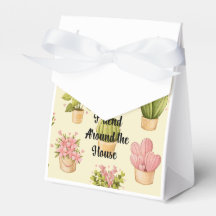 Kleine Zelt-Gefallen-Box mit Ribbon mit Gartenange