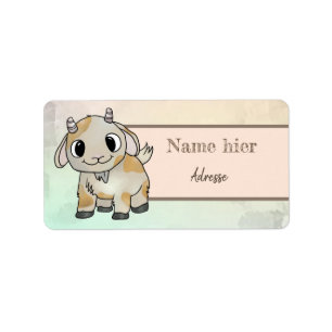 kleine ziege adressaufkleber