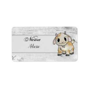 kleine Ziege Adressaufkleber