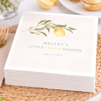 Kleine Zitrone Citrus-Baby-Party Serviette