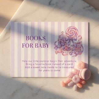 Kleine Zuckerpflaumen-Baby-Shower-Bücher fürs Baby Begleitkarte