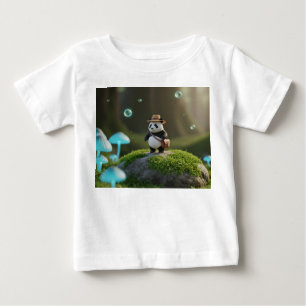 Kleiner 3D-Panda-Entdecker im mystischen Wald Baby T-shirt