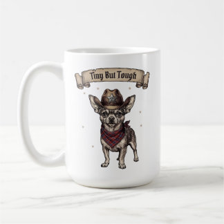 Kleiner aber harter Chihuahua-Cowboy - Western-Hun Kaffeetasse