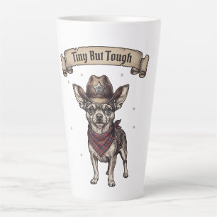 Kleiner aber harter Chihuahua-Cowboy - Western-Hun Milchtasse