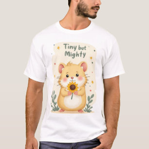 Kleiner, aber mächtig - Niedlicher Cartoon Hamster T-Shirt