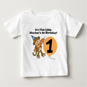 Kleiner Affe-1. Geburtstags-T-Shirts und Geschenke Baby T-shirt