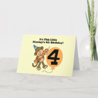 Kleiner Affe 4. Geburtstag Tshirts und Geschenke