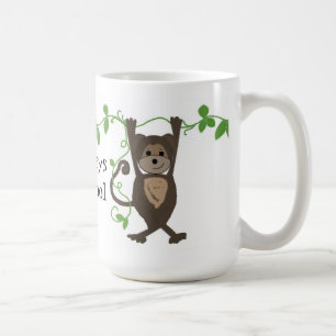Kleiner Affe, der an den Lianen hängt Tasse