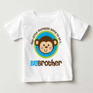 Kleiner Affe, der geht, ein großer Bruder zu sein Baby T-shirt