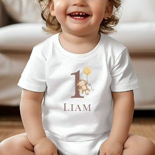 Kleiner Affe Geburtstagszahl Baby T-shirt