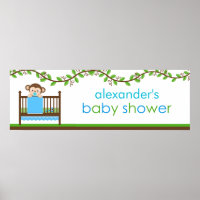 Kleiner Affe in einem Baby-Baby-Banner