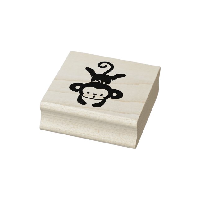 Kleiner Affe legt ab Gummistempel (Stempel)