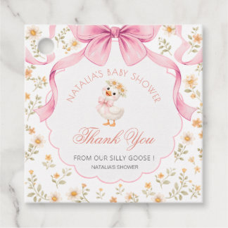 kleiner alberner Gänschen Rosa Schleife Daisy Baby Geschenkanhänger