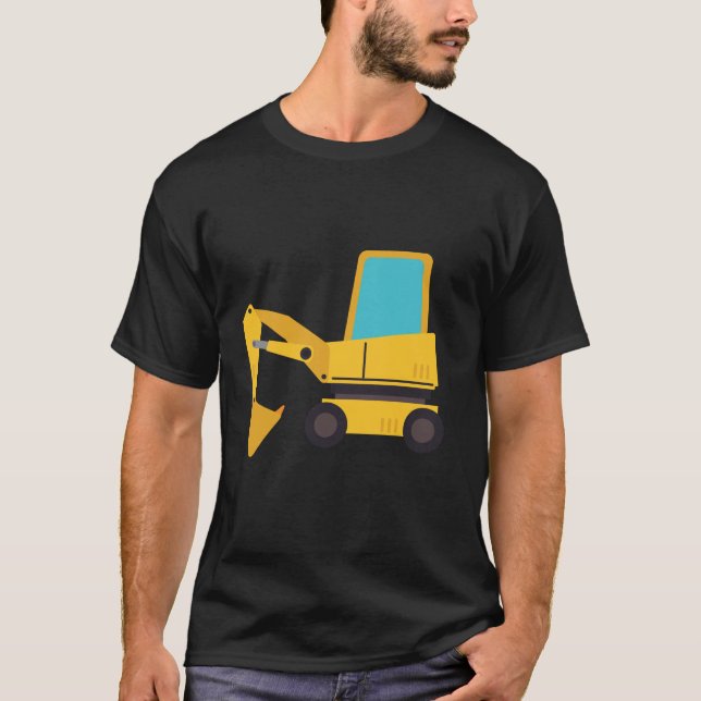 Kleiner Arbeitsbauer Orange Traktor T-Shirt (Vorderseite)