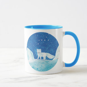 Kleiner arktischer Fox (Vulpes lagopus) Blass Blau Tasse