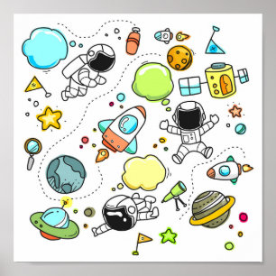 Kleiner Astronaut Poster