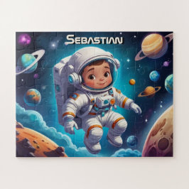 Kleiner Astronautenjunge im Sonnensystem Personali Puzzle