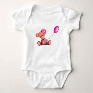Kleiner Baby Bear mit Balloon Baby Bodysuit Baby Strampler