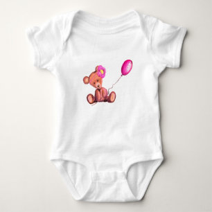 Kleiner Baby Bear mit Balloon Baby Bodysuit Strampler