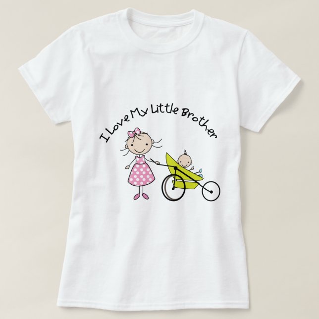 kleiner Babybruder der großen Schwester T-Shirt (Design vorne)