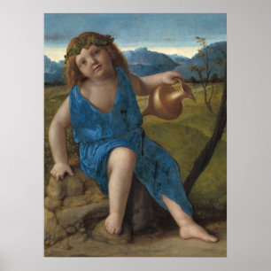 Kleiner Bacchus - Giovanni Bellini Fein Kunstplaka Poster