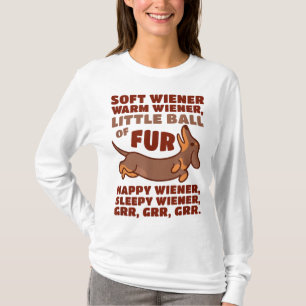 Kleiner Ball aus weichem, warmem Dackel Hund Niedl T-Shirt