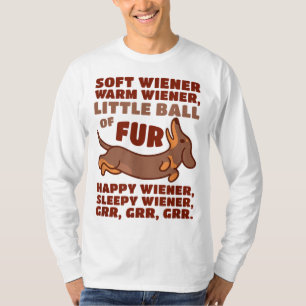 Kleiner Ball aus weichem, warmem Dackel Hund Niedl T-Shirt