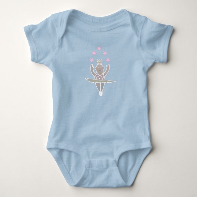 Kleiner Ballerina-Star Baby Strampler (Vorderseite)