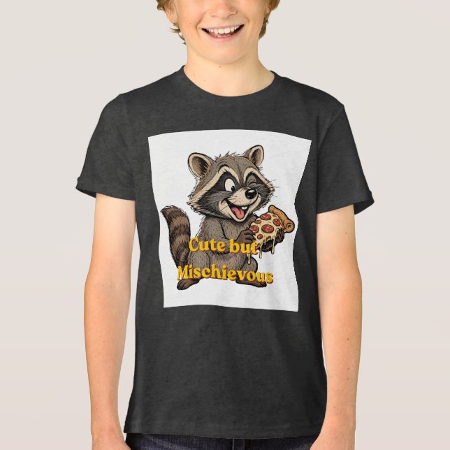 Kleiner Bandit Süßer Waschbär Tri-Blend Shirt (Vorderseite)