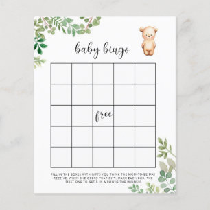 Kleiner Bär Baby Duschbingo