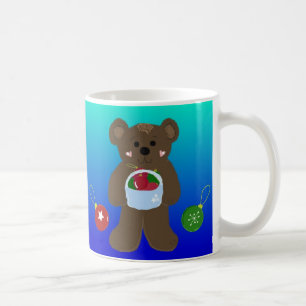 Kleiner Bär mit einem Korb voller Weihnachtsbaumsc Tasse